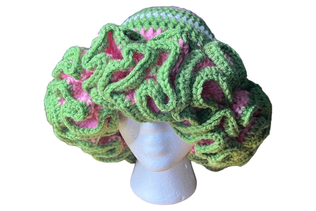 Custom Handmade Crochet Ruffle Hat