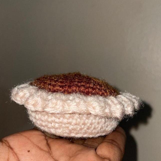 Crochet Pie Pattern-Kawaii Amigurumi Dessert Plushie | PDF Digital Download