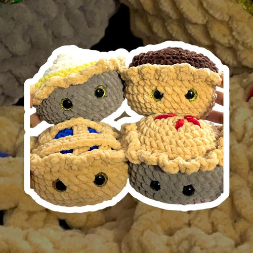 Crochet Pie Pattern-Kawaii Amigurumi Dessert Plushie | PDF Digital Download