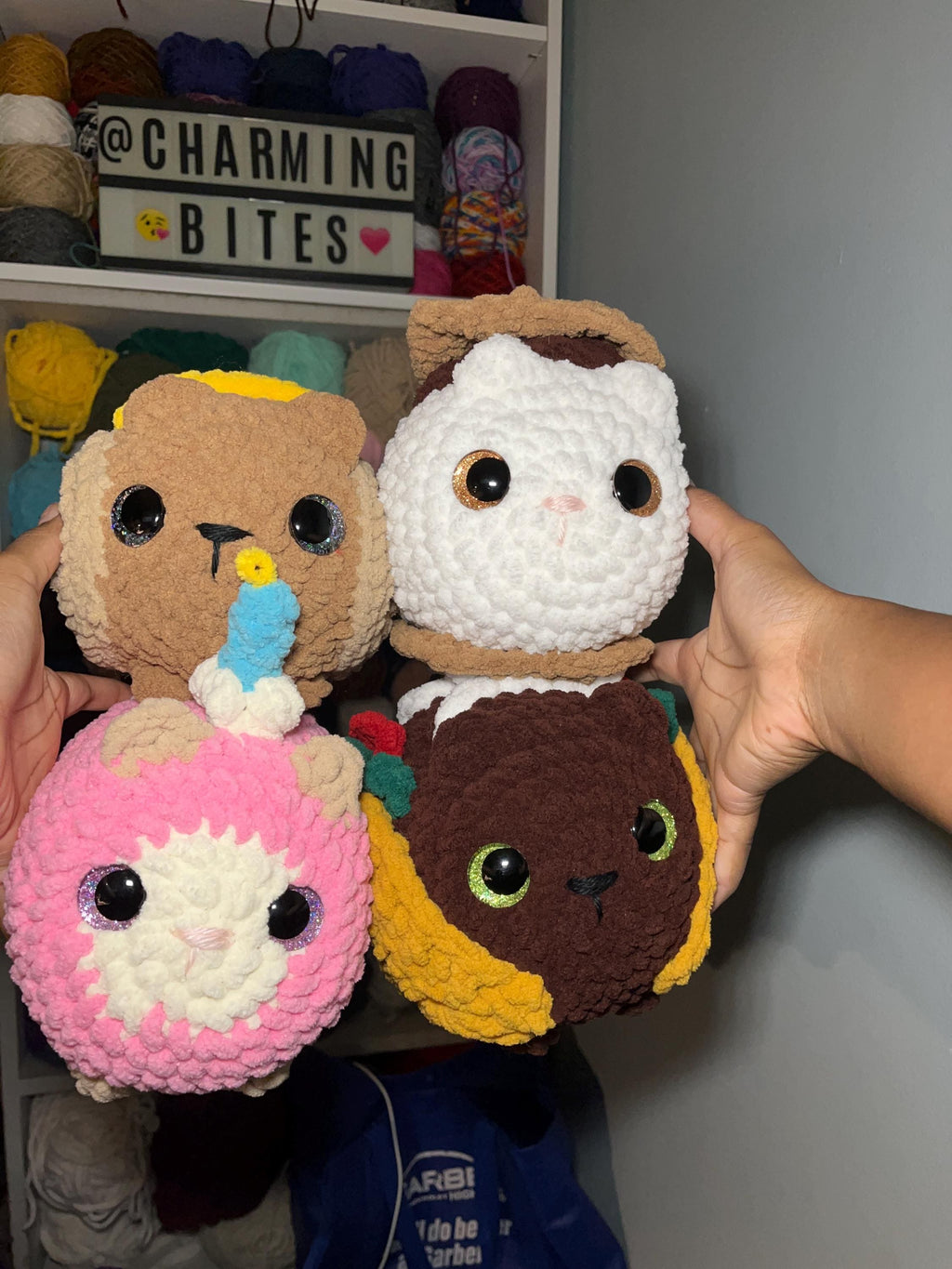 Food-Themed Cat Plushies – Adorable Handmade Crochet Loaf Cats