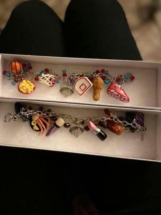 Custom Food Charm Bracelet, Miniature Polymer Clay Jewelry