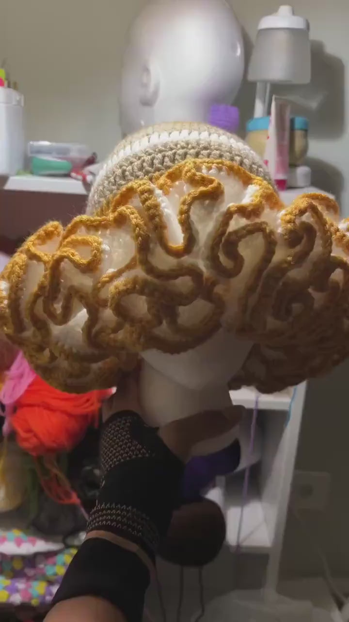 Custom Handmade Crochet Ruffle Hat